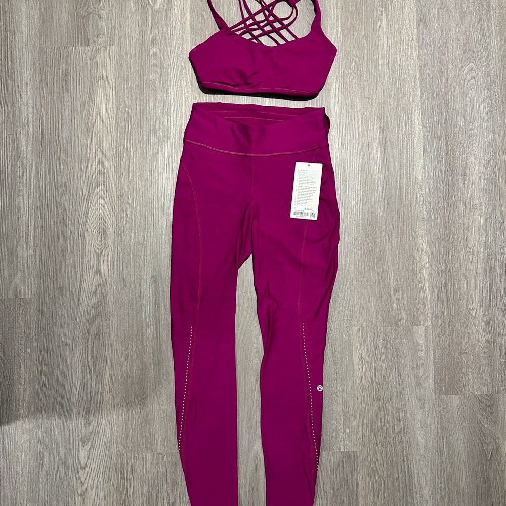 Lululemon Chase the Chill Tight Deep Fuchsia size 6 NWT